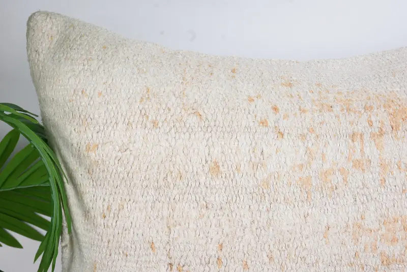 Pillow, Handwoven Cushion Cover, Turkish Pillow, Kilim Pillow Cover, Natural Cushion Cover, Turkish Kilim Pillow, 20x20 White Cushion - 2