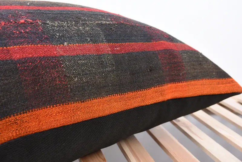 Neutral Throw Pillow Cover, Kilim Pillow Cover, Pillow Case, Turkish Pillow, 20x28 Brown Pillow Sham, Boho Pillow Sham Cover - 7