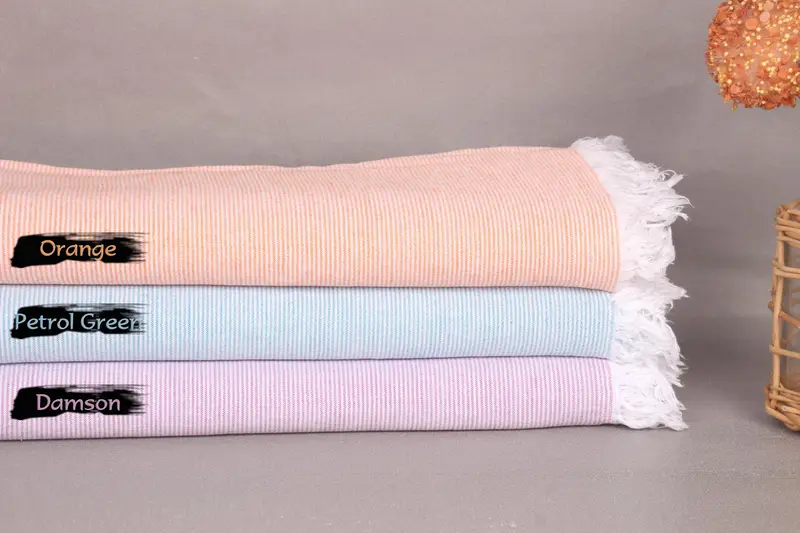 Personalized Wedding Gift, Lightweight Turkish towel, Gift For Wedding Day, Organic Turkish towel, Embroidery Towels, 70x40 Cotton Striped Towel - 1