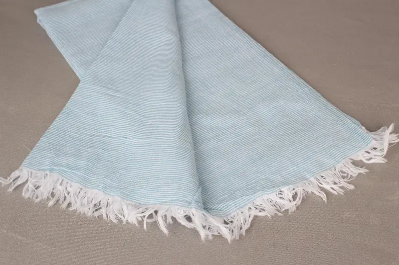 Personalized Wedding Gift, Lightweight Turkish towel, Gift For Wedding Day, Organic Turkish towel, Embroidery Towels, 70x40 Cotton Striped Towel - 8