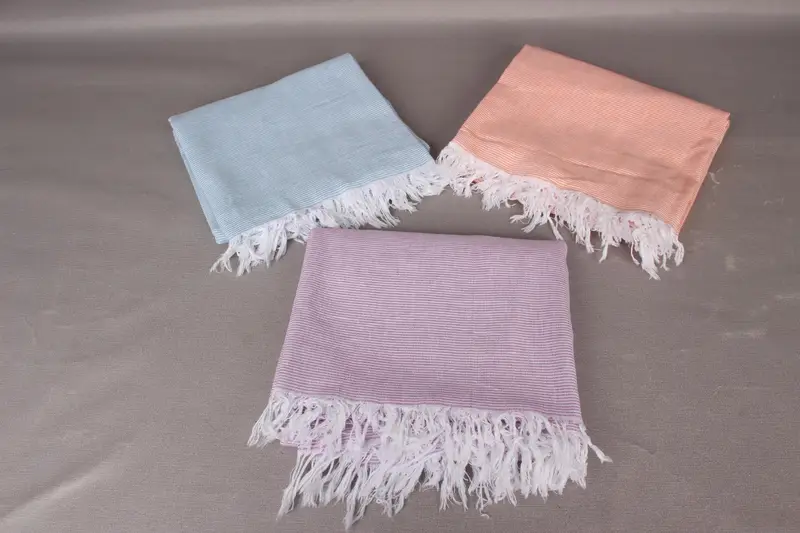 Personalized Wedding Gift, Lightweight Turkish towel, Gift For Wedding Day, Organic Turkish towel, Embroidery Towels, 70x40 Cotton Striped Towel - 4