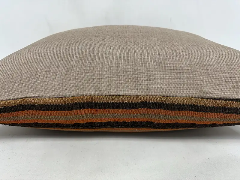 20x28 Orange Pillow Sham, Pillow for Couch, Pillow Sham, Accent Pillow Case, Ethnic Pillow Cover Pillow Case, Antique Pillows, Kilim Pillow Cover - 7