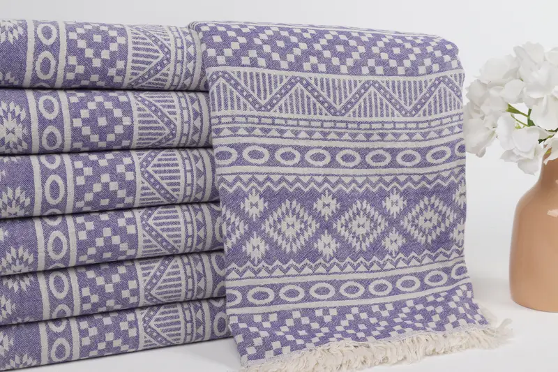 Housewarming Gift, Yoga Towel, Fouta towel, Oversized Beach Towel, Turkish beach towel, 68x36 Cotton Geometric Towel, Gift Towel, Home Decor Gifts - 3