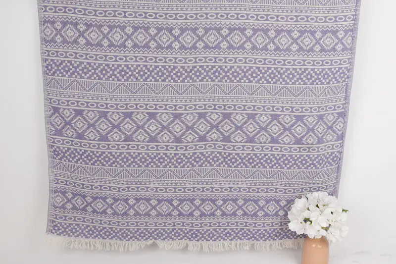 Housewarming Gift, Yoga Towel, Fouta towel, Oversized Beach Towel, Turkish beach towel, 68x36 Cotton Geometric Towel, Gift Towel, Home Decor Gifts - 1