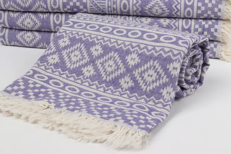 Housewarming Gift, Yoga Towel, Fouta towel, Oversized Beach Towel, Turkish beach towel, 68x36 Cotton Geometric Towel, Gift Towel, Home Decor Gifts - 5