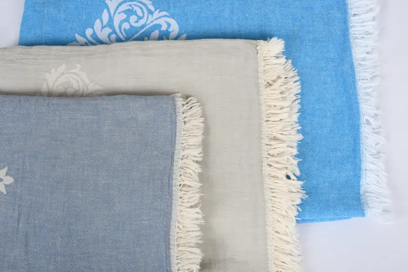 Throw Blanket, Bedspread, Bachelor Gift, Wedding Hand Made Gift, Woven Throw Blanket, Turkish Towel Blanket, 70x60 Cotton Baroque Towel - 4