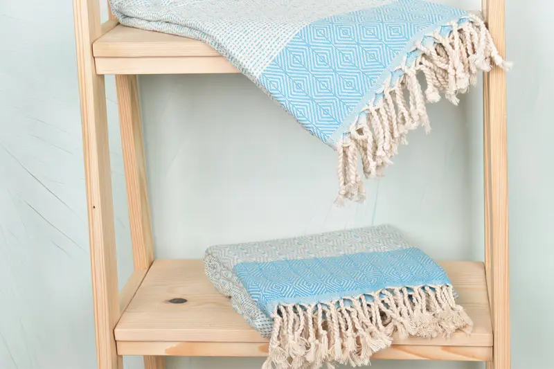 70x40 Cotton Diamond Towel, Quick-drying peshtemal towel for poolside, Lightweight Turkish towel, Bath towel, Valentines Gift, Turkish Towel Beach - 5
