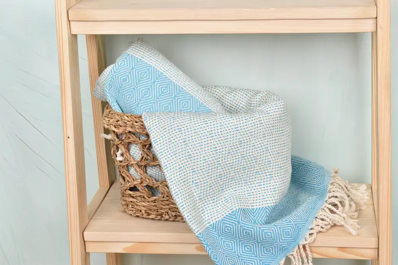 70x40 Cotton Diamond Towel, Quick-drying peshtemal towel for poolside, Lightweight Turkish towel, Bath towel, Valentines Gift, Turkish Towel Beach - 4