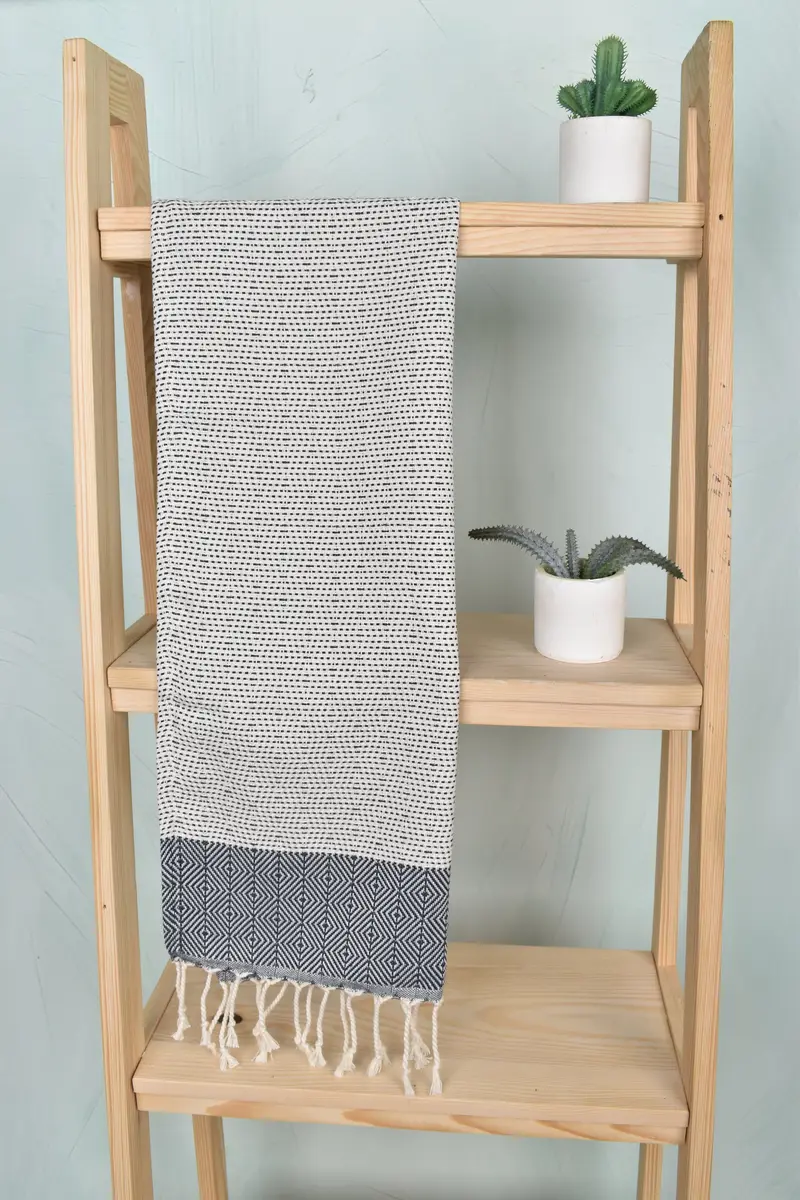 Turkish Towel Monogram, 36x18 Cotton Diamond Towel, Home Decor Gifts, Small Bath Towels, Turkish Hand Towel, Monogram Kitchen Towel, Bride Gift - 8