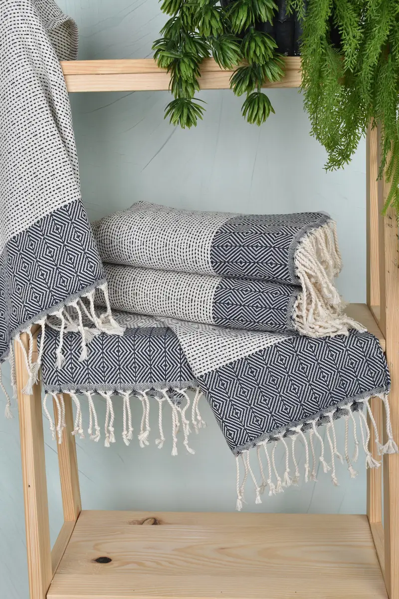 Turkish Towel Monogram, 36x18 Cotton Diamond Towel, Home Decor Gifts, Small Bath Towels, Turkish Hand Towel, Monogram Kitchen Towel, Bride Gift - 6
