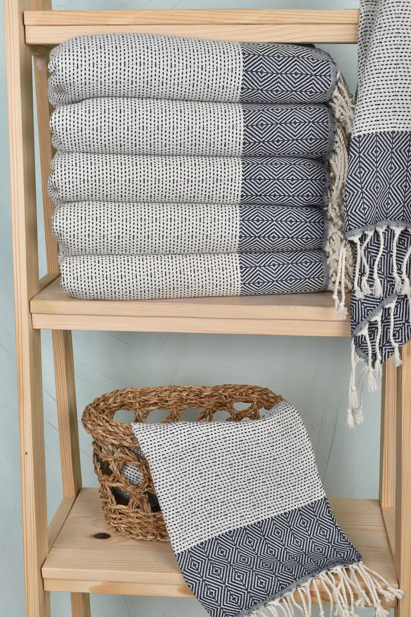 Turkish Towel Monogram, 36x18 Cotton Diamond Towel, Home Decor Gifts, Small Bath Towels, Turkish Hand Towel, Monogram Kitchen Towel, Bride Gift - 3
