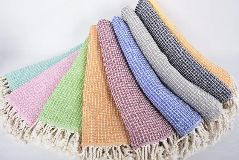 Turkish bath towel, Organic Turkish towel, 68x36 Bamboo Waffle Towel, Best Friend Wedding Gift, Monogram Turkish Towel, Boyfriend Christmas Gift - 4