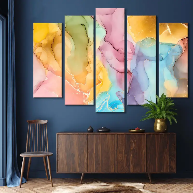 Colorful Abstract Art, Marble Wall Art, Abstract Artwork, Marbling Wall Art, Living Room Wall Art, Marble Painting, Marble Art, Bedroom Art - 2