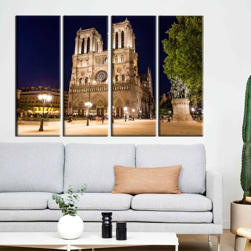 Notre-Dame Cathedral Canvas, Notre Dame Wall Art,France Wall Art, France Canvas, Paris Wall Art, Paris Canvas, Paris Landscape, Paris Print - 2