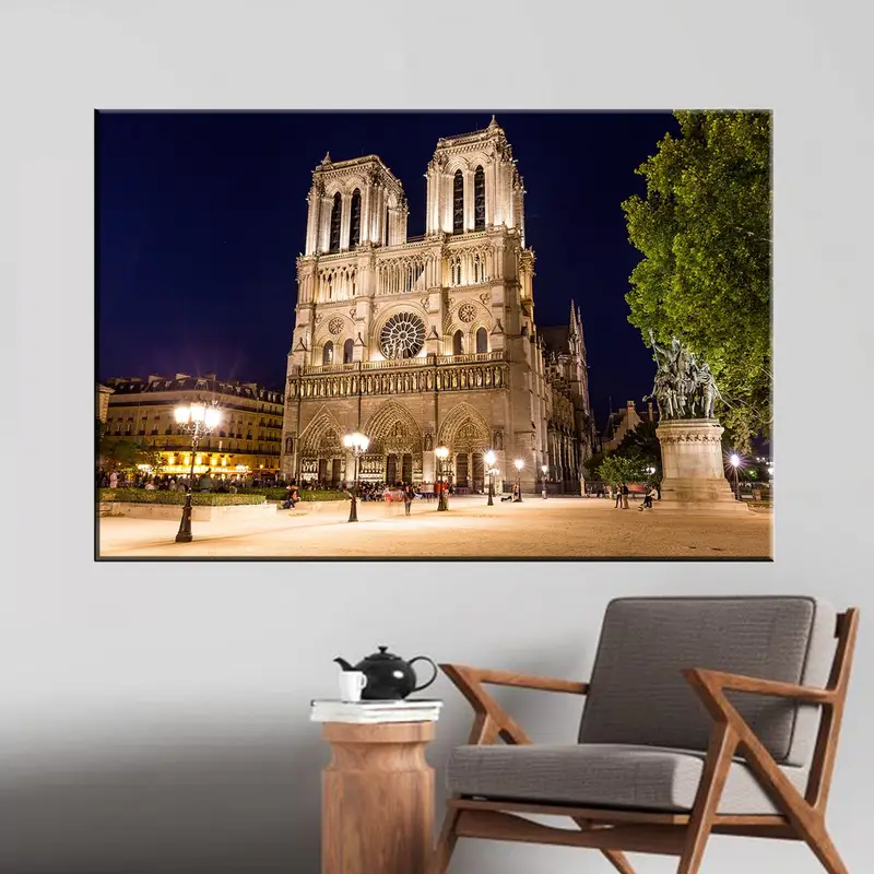 Notre-Dame Cathedral Canvas, Notre Dame Wall Art,France Wall Art, France Canvas, Paris Wall Art, Paris Canvas, Paris Landscape, Paris Print - 9