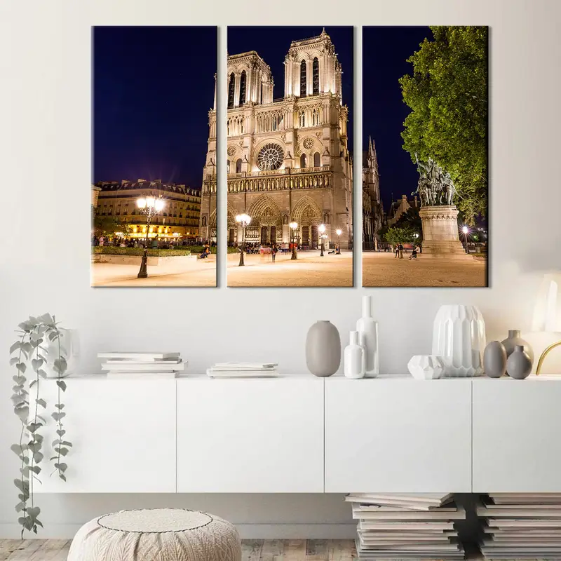 Notre-Dame Cathedral Canvas, Notre Dame Wall Art,France Wall Art, France Canvas, Paris Wall Art, Paris Canvas, Paris Landscape, Paris Print - 1