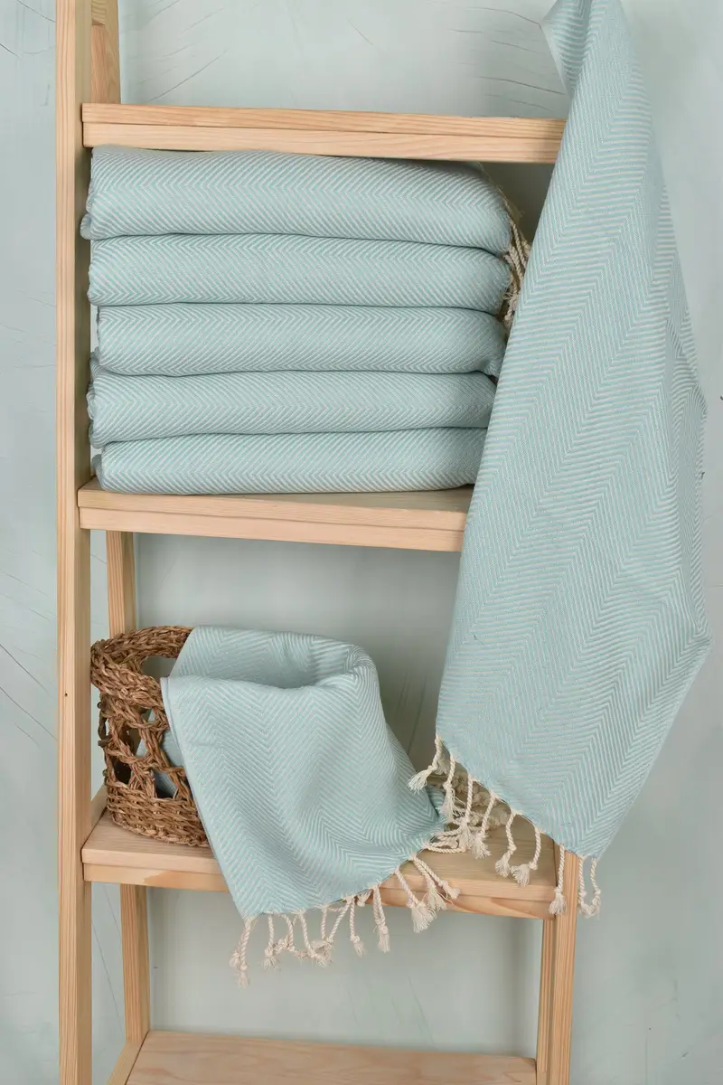 40x20 Cotton Herringbone Towel, Decorative Towel, Personalized Gifts, Bridesmaid Gift Towel, Turkish Towel Hand Towel, Personalized Kitchen Towel - 3