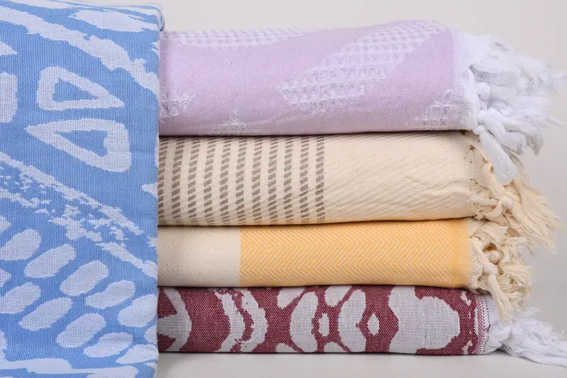Wedding Hand Made Gift, Personalized Blanket, Turkish Blanket, Throw Blanket, 80x60 Cotton Set of 5 Towel, Gift For The Home, Beach Wedding Favor - 1