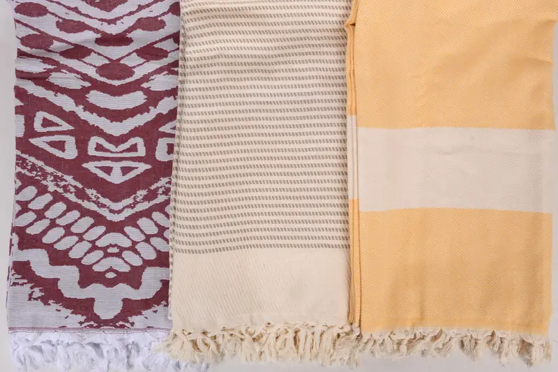 Wedding Hand Made Gift, Personalized Blanket, Turkish Blanket, Throw Blanket, 80x60 Cotton Set of 5 Towel, Gift For The Home, Beach Wedding Favor - 7