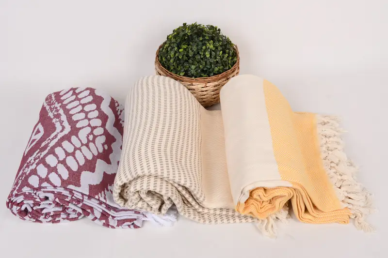 Wedding Hand Made Gift, Personalized Blanket, Turkish Blanket, Throw Blanket, 80x60 Cotton Set of 5 Towel, Gift For The Home, Beach Wedding Favor - 8