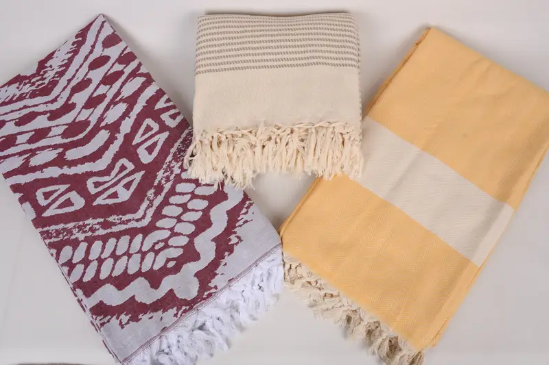 Wedding Hand Made Gift, Personalized Blanket, Turkish Blanket, Throw Blanket, 80x60 Cotton Set of 5 Towel, Gift For The Home, Beach Wedding Favor - 6