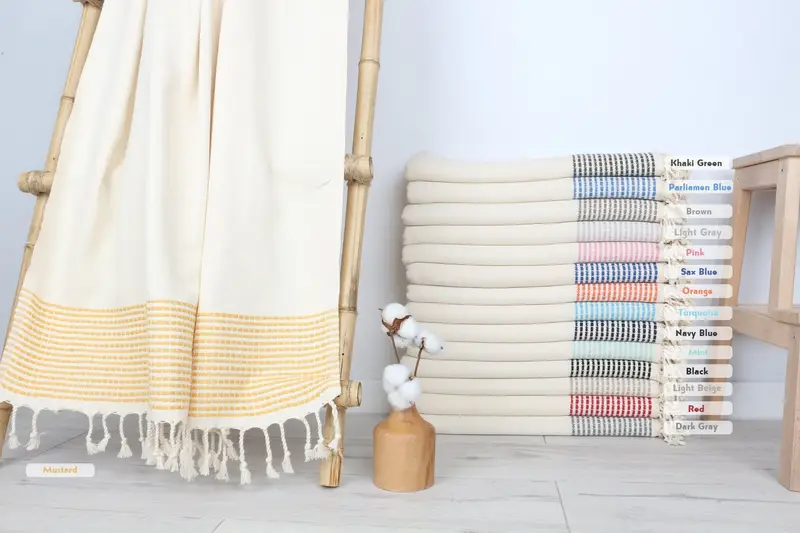 Bridesmaid Gifts, Custom Beach Towels, Lightweight towel, Gift For Best Friend, Bachelorette Party Gift, 70x36 Cotton Striped Towel, Summer Towel