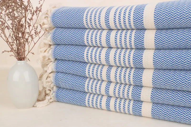 Personalized Wedding Gift, Embroidered Turkish Towel, Bath towel, 70x40 Cotton Striped Towel, Beach Towel Bulk, Personalized Gift For Him - 1