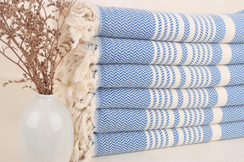 Personalized Wedding Gift, Embroidered Turkish Towel, Bath towel, 70x40 Cotton Striped Towel, Beach Towel Bulk, Personalized Gift For Him - 2