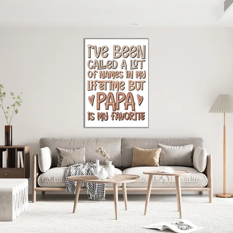Lustiges Papa-Zitat auf Leinwand, Kunstdekoration, ideales Wandkunst-Geschenk für Opa, Wohnzimmerposter zum Vatertag - 1