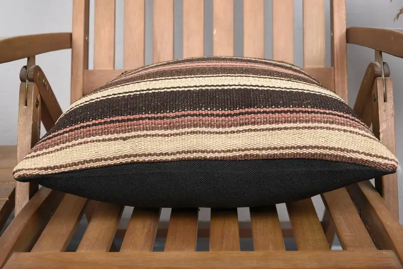 Pillow Case, 18x18 Brown Cushion Cover, Natural Pillow Cover, Bright Cushion Cover, Boho Pillow Sham Cover, Antique Pillows, Gift Pillow - 5