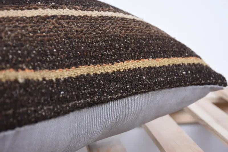 Vintage Kilim Throw Pillow, Cozy Throw Pillow Sham, Boho Pillow, 20x20 Brown Cushion Case, Cushion Cover, Kilim Pillow Cover - 7