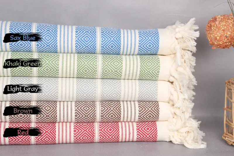 Diamond Towel Organic Cotton Beige Bath Towel, 38x69 Inches