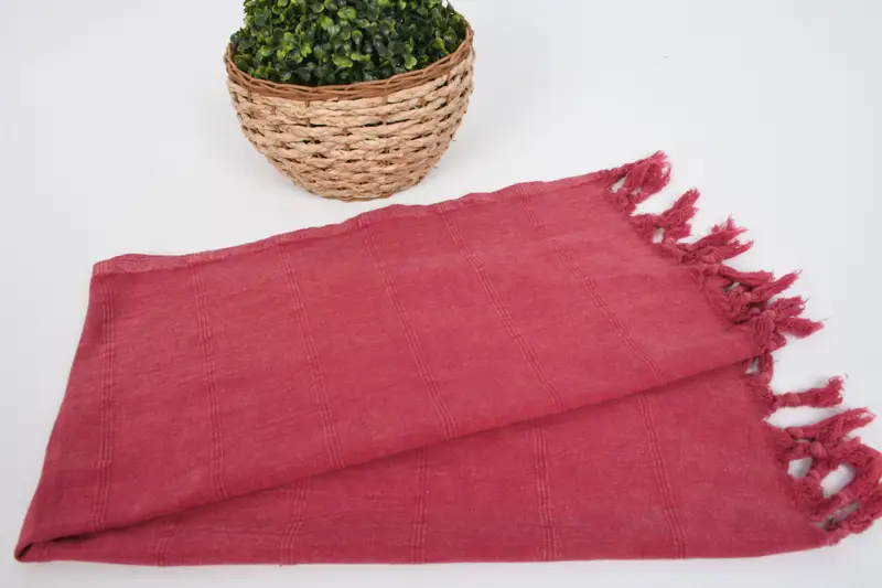 Bachelorette Party Items, Monogram Hand Towel, Bathroom Towels, Bachelorette Party Favors, Turkish Towel Hand Towel, 36x22 Cotton Stonewashed Towel - 4