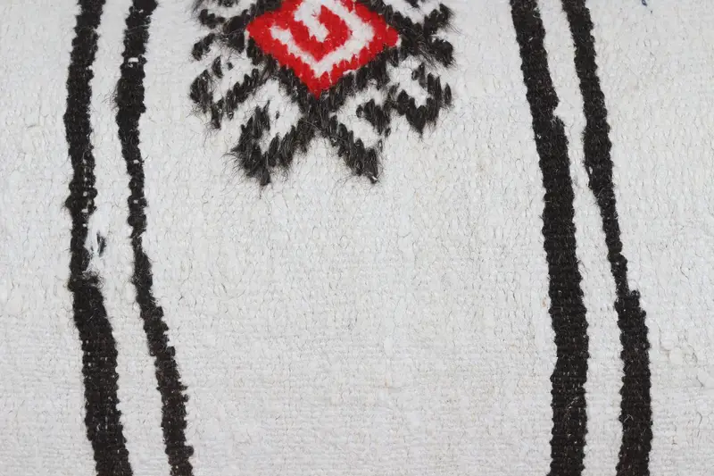 Vintage Kilim Pillow, Pillow Cover, 12x20 White Cushion, Ethnic Pillow Sham, Antique Pillows, Turkish Rugs Pillow Case, Pillow for Couch - 2