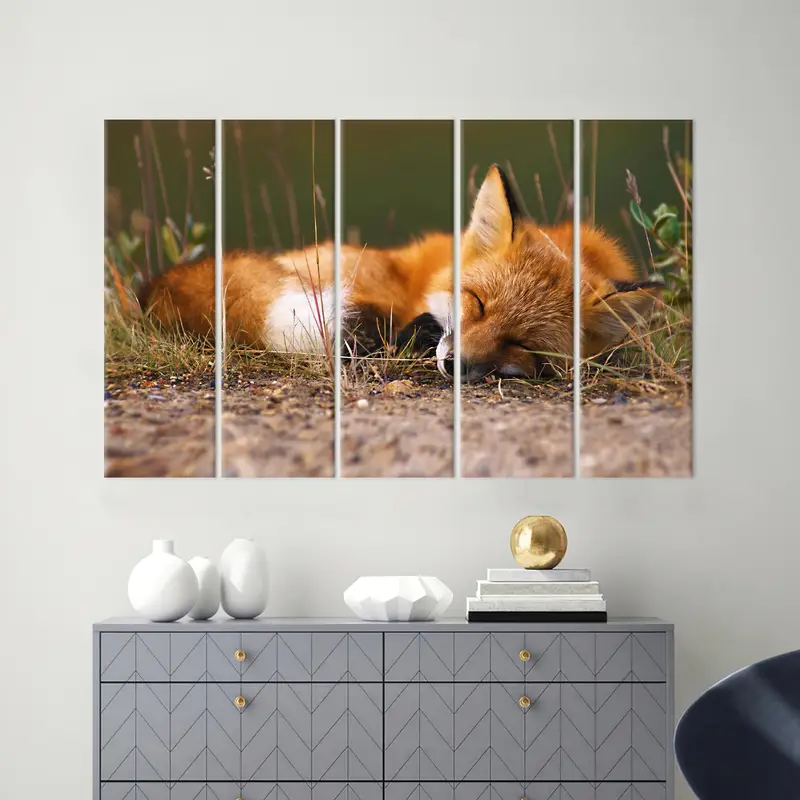 Fox Canvas Art, niedliches Fuchsdekor, süße Tierkunst, Wandkunstdekoration, Leinwandkunst, moderne Leinwandkunst, Home Art Decor, Tierliebhaber Geschenk, - 4