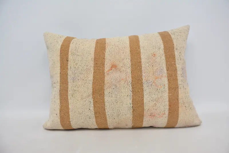 Geometric Embroidered Throw Pillow, 20x28 Inches Size Pillow - 1