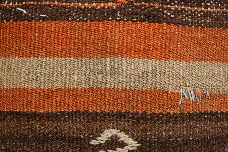 Retro Pillow Case, Kilim Pillow Cover, Pattern Throw Pillow Case, Kilim Cushion Sham, 12x12 Orange Pillow Case, Turkish Kilim Pillow, Cushion - 3
