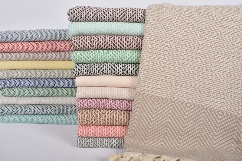 Monogram Blanket Personalized Denim Blue Diamond, 91x79 Inches