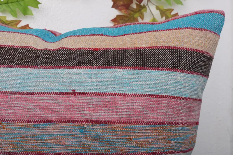 Kilim Cushion Sham, Southwestern Pillow Sham, Kilim Pillow Cover, Muted Pillow Cover, 20x20 Purple Pillow Cover, Pillow Cover, Boho Pillow - 5