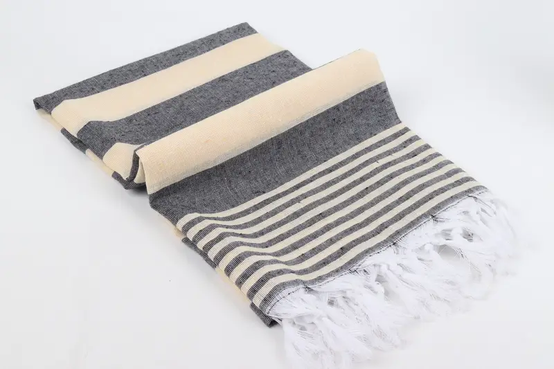 68x36 Cotton Striped Towel, Travel towel, Wedding Day Gift For Bride, Bath towel, Wedding Towel, Wedding Hand Made Gift, Housewarming Gift - 6