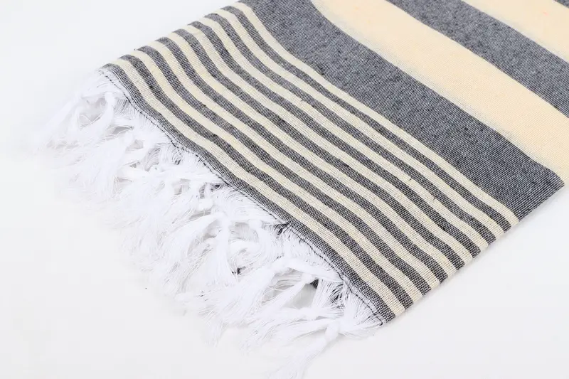 68x36 Cotton Striped Towel, Travel towel, Wedding Day Gift For Bride, Bath towel, Wedding Towel, Wedding Hand Made Gift, Housewarming Gift - 7