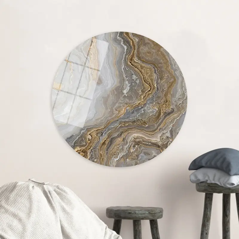 Elegant Printed Canvas: Modern Marble Art for Home Decor