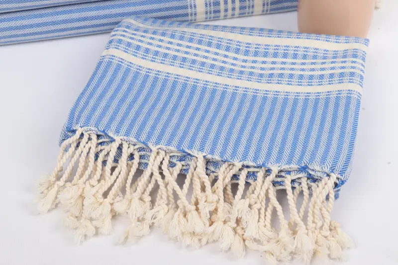 68x38 Linen Striped Towel, Peshtemal, Luxury towel, Best lightweight Turkish towel for travel USA, Custom Gift, Towel With Name, Bridesmaid Gift - 5