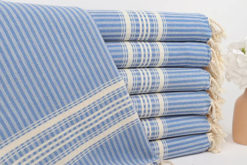 68x38 Linen Striped Towel, Peshtemal, Luxury towel, Best lightweight Turkish towel for travel USA, Custom Gift, Towel With Name, Bridesmaid Gift - 1