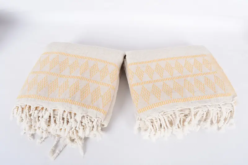 Turkish Blanket Throw, Personalized Gifts, Couch Throw Blanket, Boho Throw Blankets, Monogram Blanket, 100x88 Linen Kilim Design Towel - 6