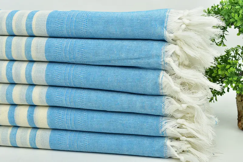 Gym Towel, 68x40 Cotton Striped Towel, Absorbent Turkish towel, Summer Towel, Peshtemal, Custom Turkish Towel, Gifts For Him, Quick-Dry Beach Towel - 3