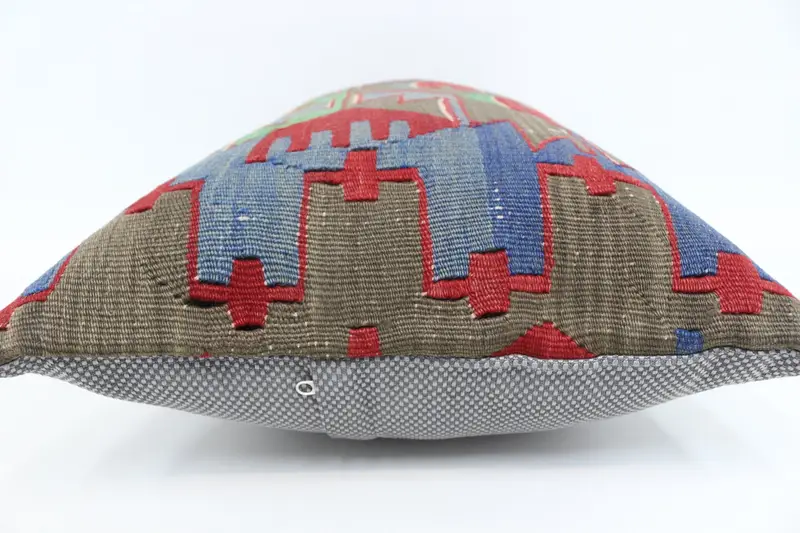 Lounge Throw Cushion, Pastel Cushion, Customized Cushion, Pillow, Throw Kilim Pillow, Pillow for Couch, Boho Pillow Sham Cover, 16x24 Blue Pillow - 5