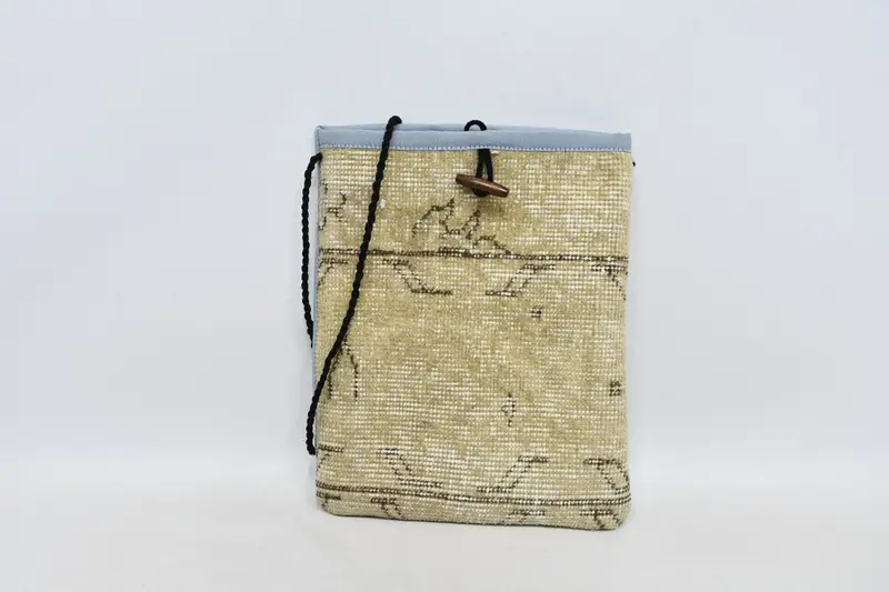 Art-Deco-Kelim-Tasche mit Vintage-Motiv, Umhängetasche aus Wolle