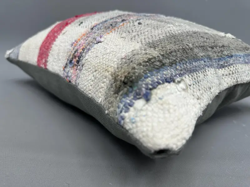 Boho Pillow, 12x20 White Cushion Cover, Cushion, Kilim Rug Cushion, Antique Pillows, Home Decor Pillow, Authentic Cushion Case - 6
