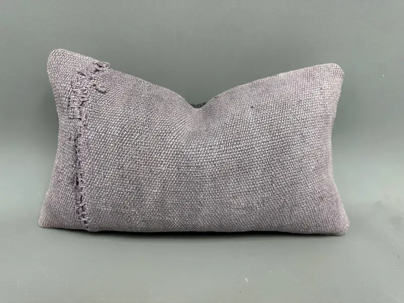 Interior Designer Pillow, Bright Pillow Sham, Kilim Cushion Sham, 12x20 Purple Pillow Cover, Kilim Pillow, Pillow Sham - 1